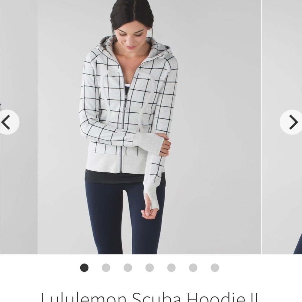COPY - *RARE* lululemon Scuba Hoodie II size 6 heathered white black - Picture 2 of 14
